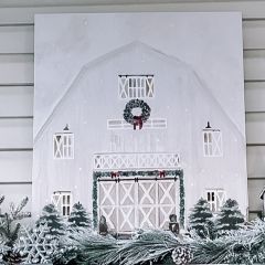 Country Christmas Barn Wall Art