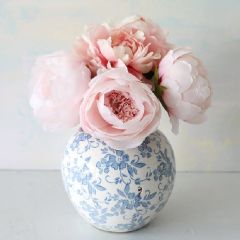 Country Class Patterned Terracotta Vase