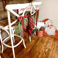 Country Cottage Rattan Seat Bar Stool