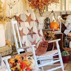 Country Star Quilted Throw Blanket