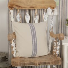 Countryside Cottage Denim Blue Stripe Pillow Cover 20x20