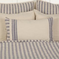 Countryside Cottage Denim Blue Stripe Pillow Cover 25x15