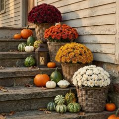 Countryside Harvest Faux Mum Bush