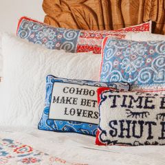 Cowboys Make Better Lovers Needlepoint Accent Pillow