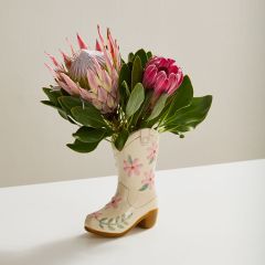 Cowgirl Boot Vase