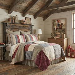 Cozy Americana Patchwork Quilt and Shams Set