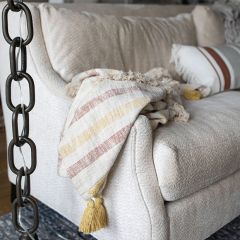 Cozy Boho Lace Fringe Throw Blanket