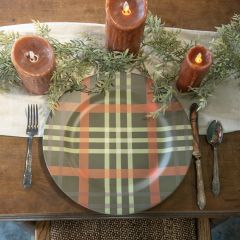 Cozy Cottage Plaid Charger Plate Set of 4