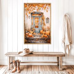 Cozy Fall Entryway Printed Canvas Wall Art