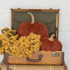 Cozy Fleece Pumpkin With Stem