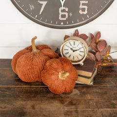 Cozy Fleece Pumpkin With Stem