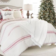 Cozy Sherpa Fringed Throw