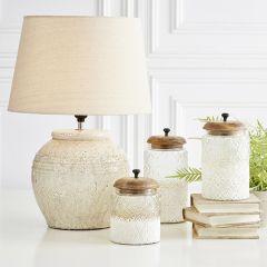 Crackled Ceramic Base Table Lamp