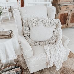 Cream Cotton Slub Pillow