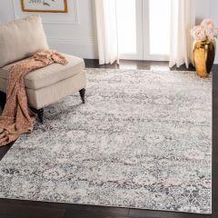 Cream/Gray Patterned Area Rug