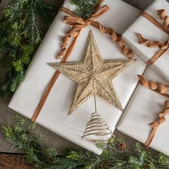 Cream Metal Star Holiday Tree Topper