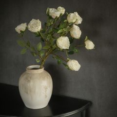 Creamy Faux Rose Stem Spray