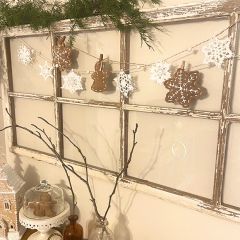 Crocheted Winter Snowflake Garland