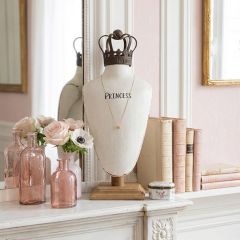 Crown Topped Bust Jewelry Stand