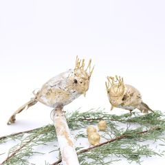 Crowned Renaissance Bird Figurines Set of 2