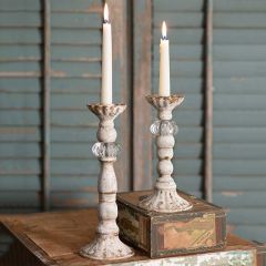 Crystal Accent Taper Holder Set of 2