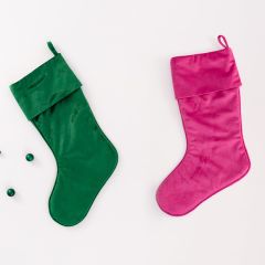 Cuffed Velvet Stocking Set of 2