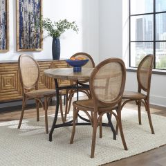 Curved Back Oak Side Chair