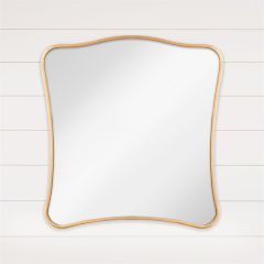 Curvy Gold Framed Wall Mirror