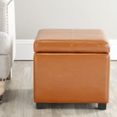 Cushion Top Rolling Storage Ottoman
