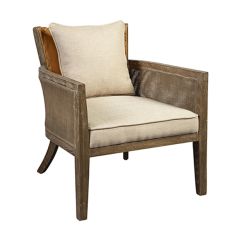 Cushioned Cane Armchair