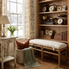 Cushioned Classics Farmhouse Seat Bench