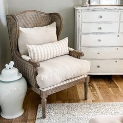 Cushioned Country Wingback Chair