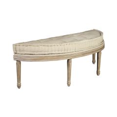 Cushioned Demilune Bench Seat