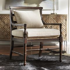 Cushioned Mahogany Arm Chair