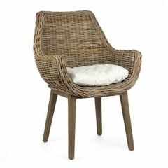 Cushioned Rattan Accent Chair