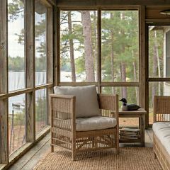 Cushioned Rattan Vineyard Chair