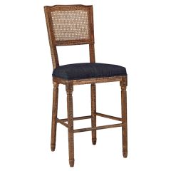 Cushioned Seat Rattan Back Bar Stool
