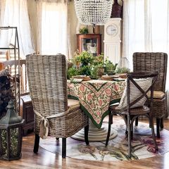 Cushioned Seat Rattan Dining Chair