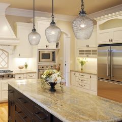 Cut Glass Single Light Hanging Pendant In Matte Black