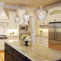 Cut Glass Single Light Hanging Pendant In Modern Brushed Gold