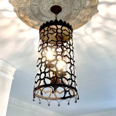 Cutout Barrel Chandelier