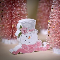 Cutout Snowman Head Tabletop Accent