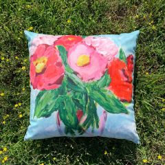 Abstract Floral Throw Pillow