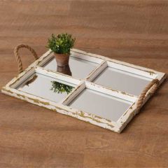 Window Pane Mirror Tray
