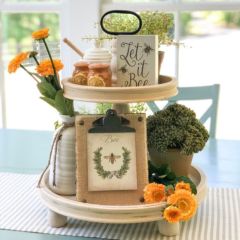 Lovely Round Display tiered Tray