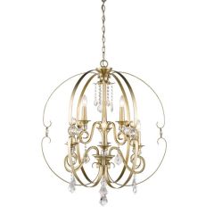 Ella 2 Tier - 9 Light Chandelier in White Gold
