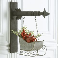 Tin Winter Sleigh Arrow Sign Replacement