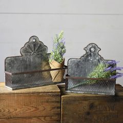 Victorian Pressed Tin Wall Decor Set of 2