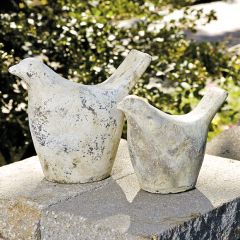 Decorative Rustic Concrete Dove Set of 2