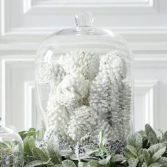 Glittered Decorative Pinecones Set of 12